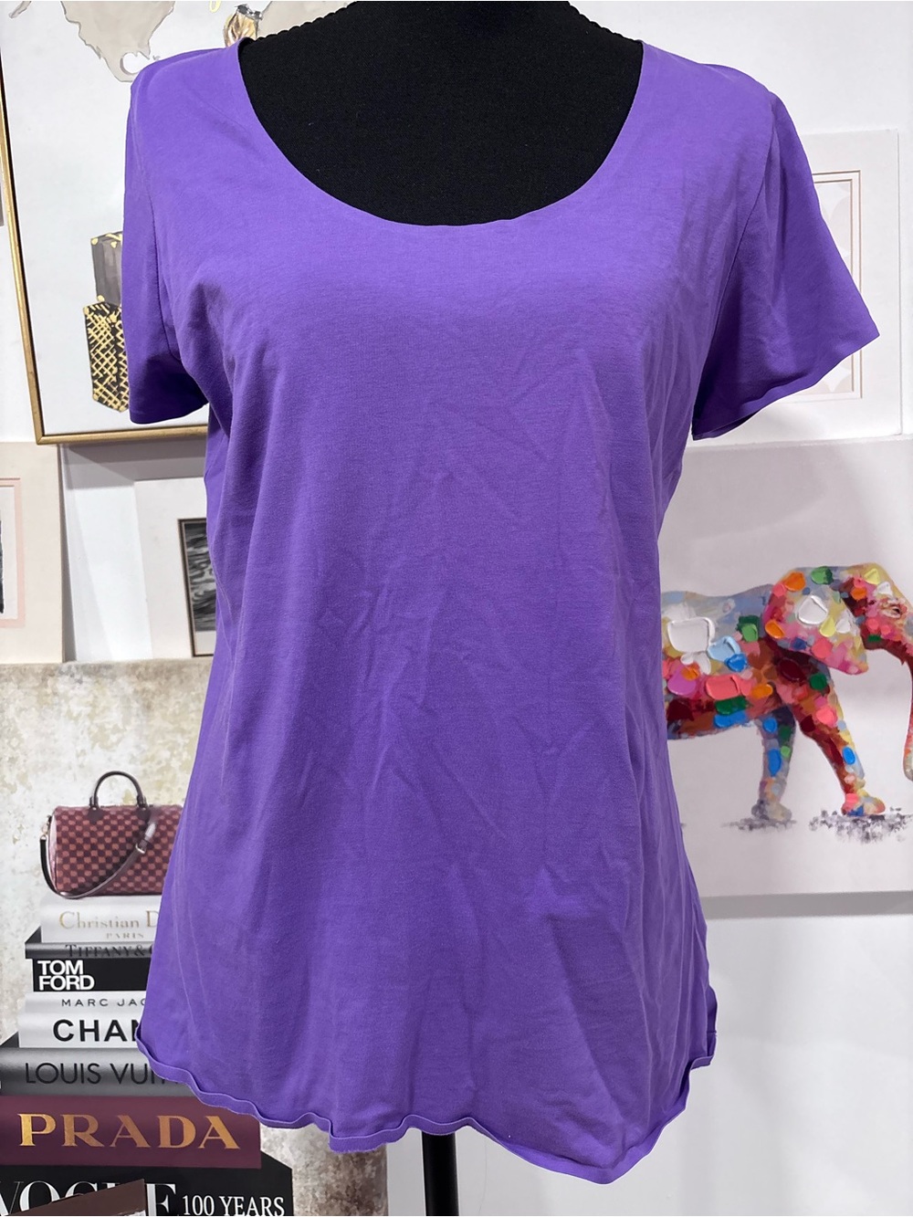 Ralph Lauren Purple Scoop Neck Short Sleeve Tee